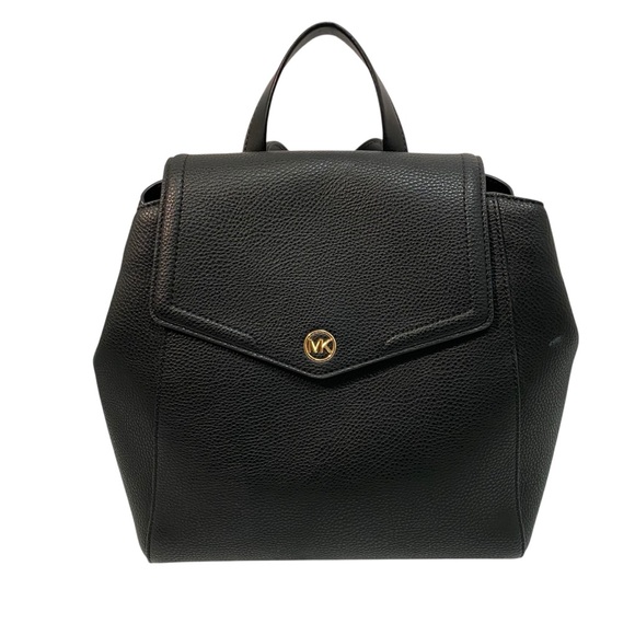 Michael Kors Black Leather Backpack - Picture 1 of 10